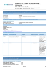 Contact Cleaner  cuve à pression 10 l - SDS
